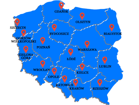 Mapa Polski